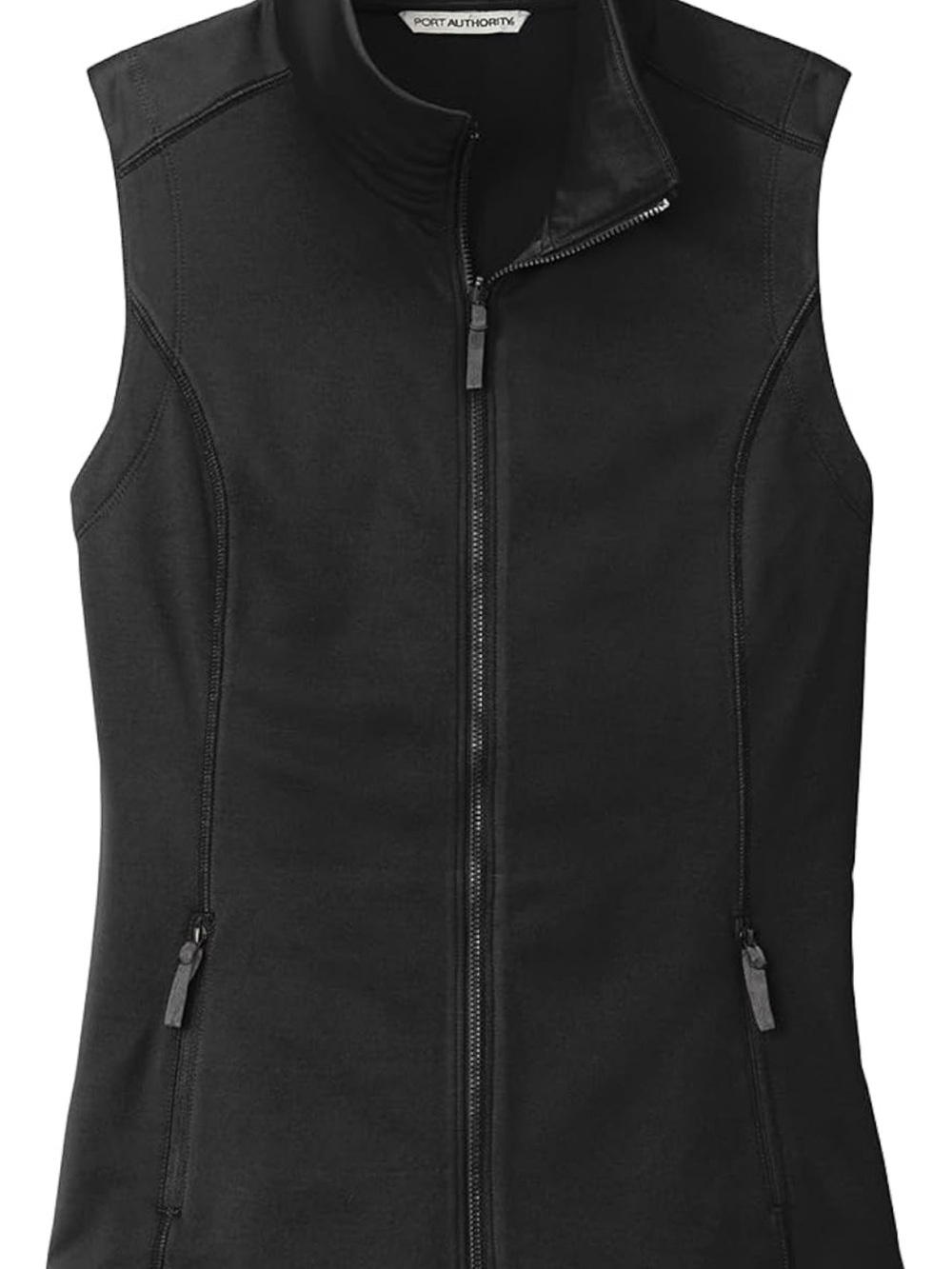 Port Authority Women's Black Zip-Up Stretch Vest Style L906